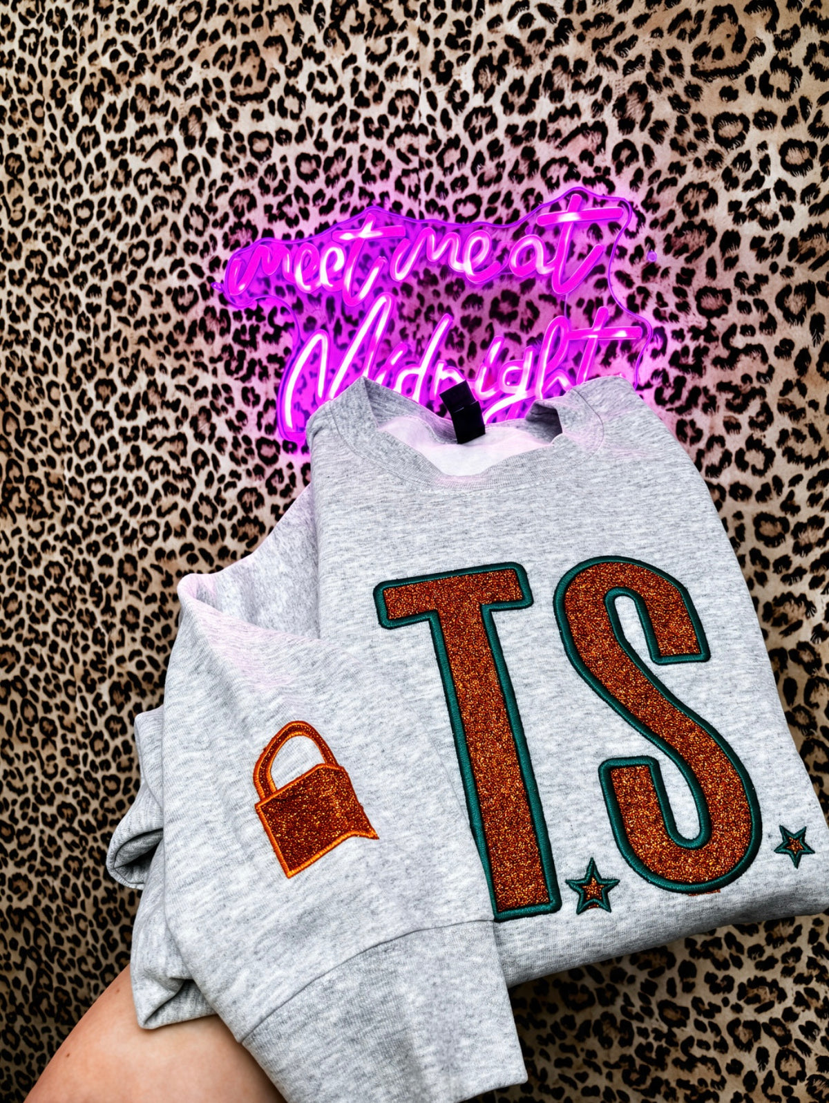 TS12 Appliqué Embroidered Crewneck LARGE