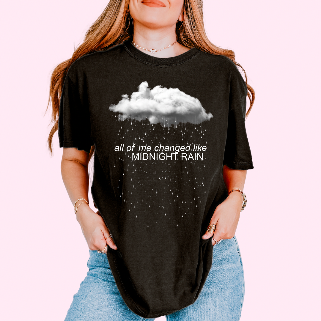 Midnight rain comfort colors tee