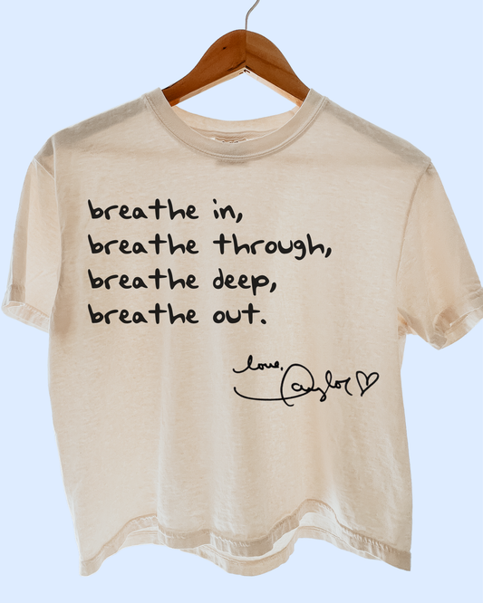 Breathe out comfort colors tee