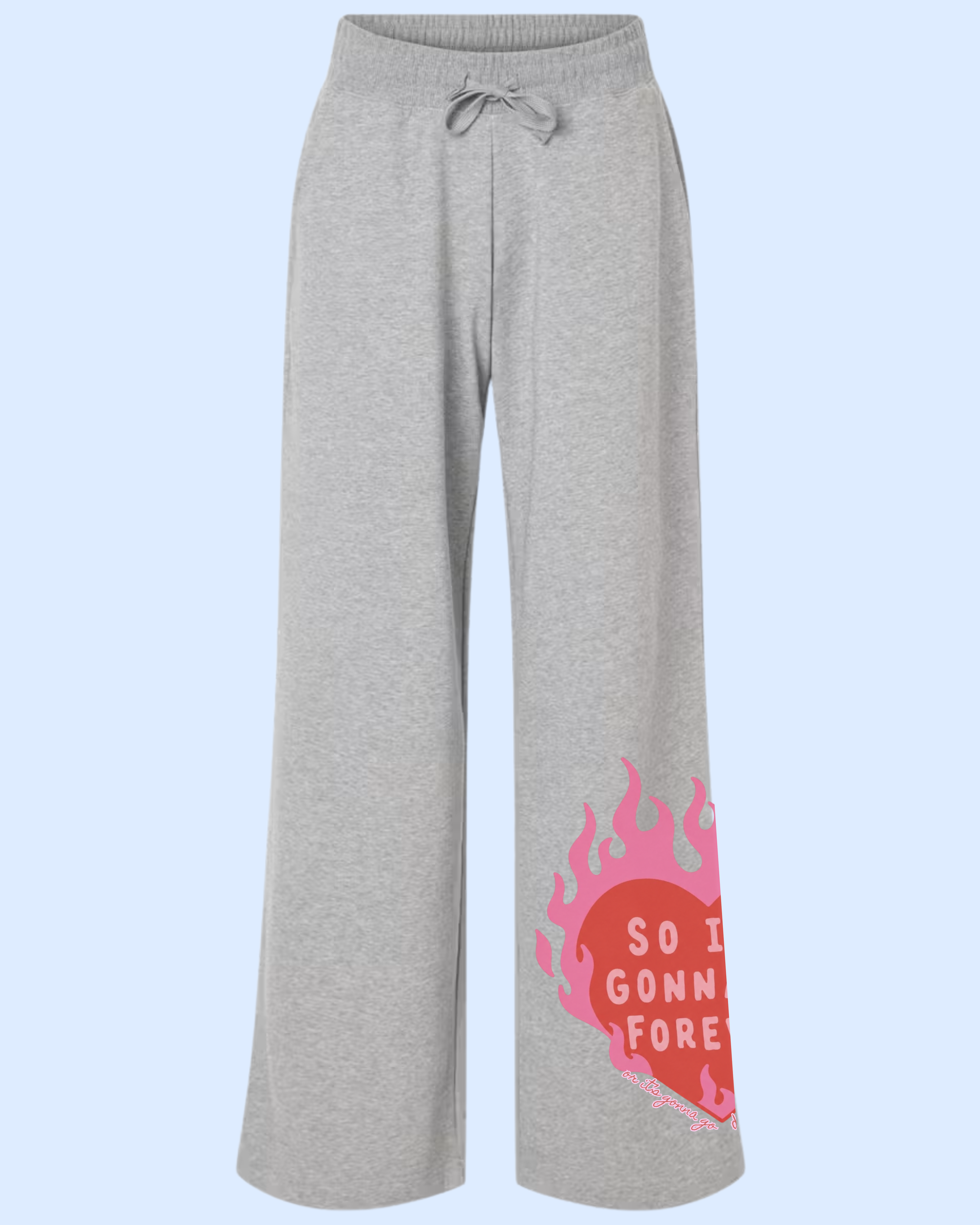 Down in flames French terry relaxed fit sweatpants