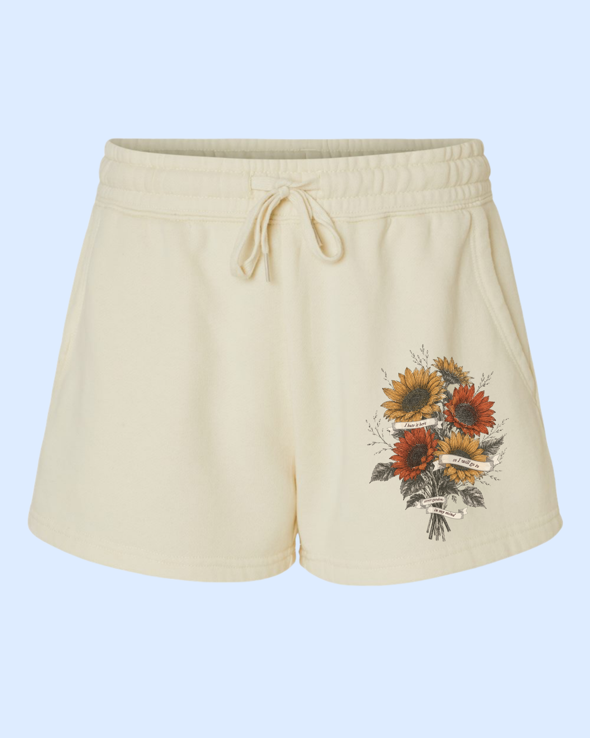 Summer secret gardens wave wash sweatshorts