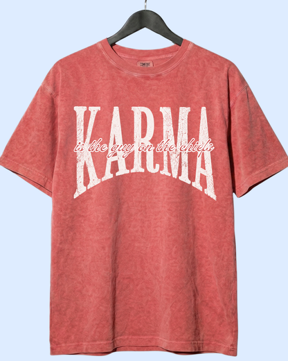 KARMA IS THE GUY ON THE CHIEFS COMFORT COLORS TEE