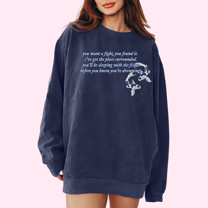 Sleeping with the fishes comfort colors tee