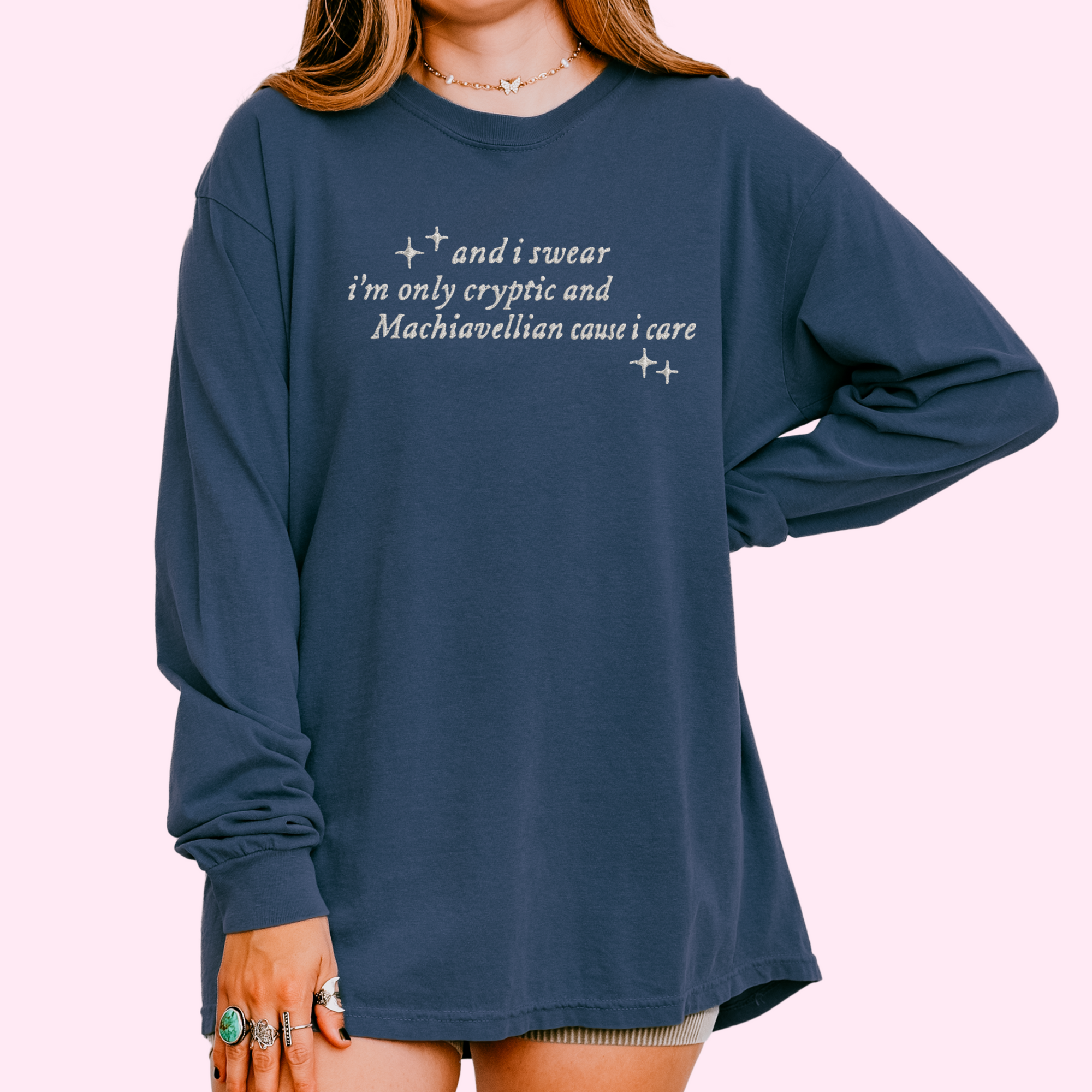 Cryptic and Machiavellian embroidered comfort colors apparel