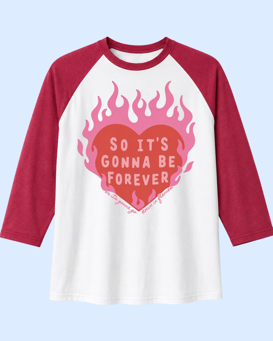 Down in flames baseball tee