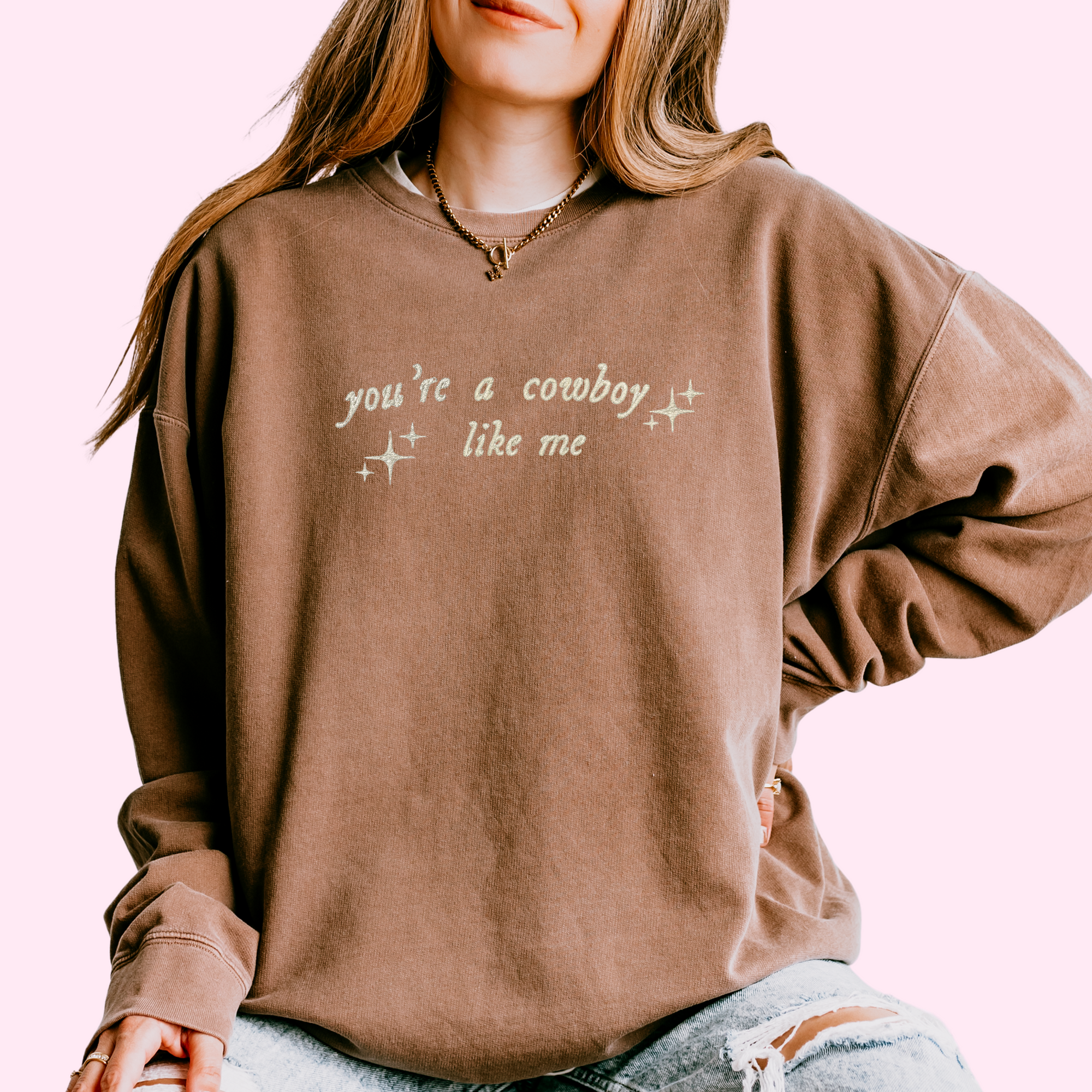 Cowboy like me embroidered comfort colors apparel