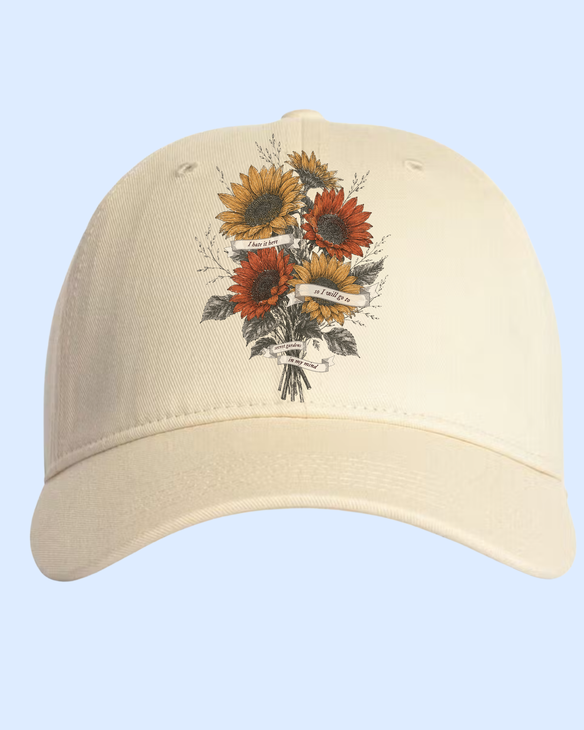 Summer secret gardens relaxed dad fit cap