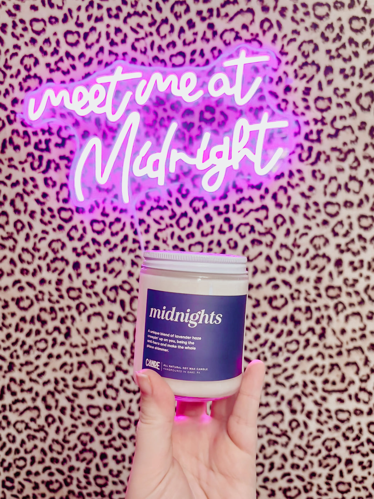 Midnights 8 oz scented soy candle