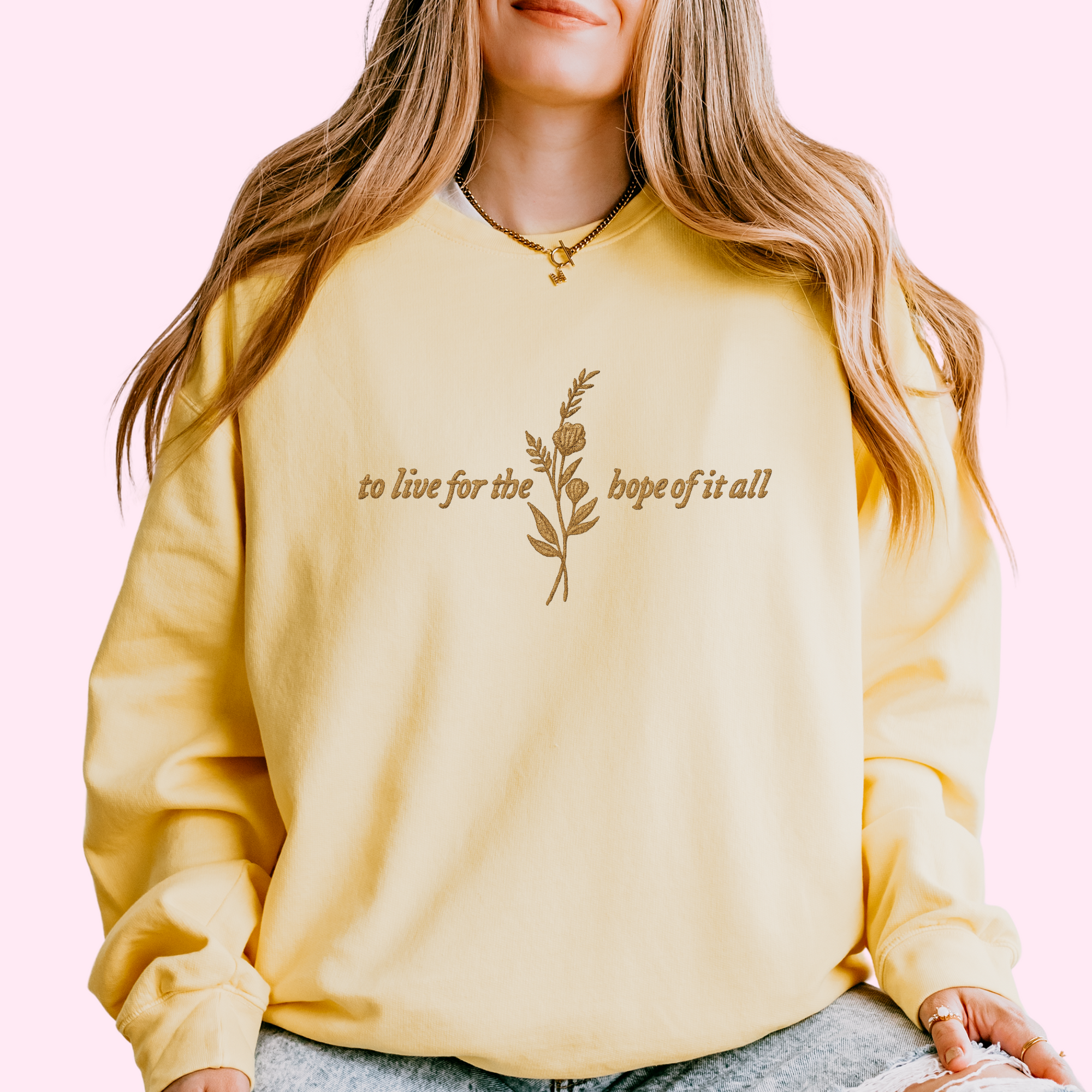 For the hope of it all embroidered comfort colors apparel