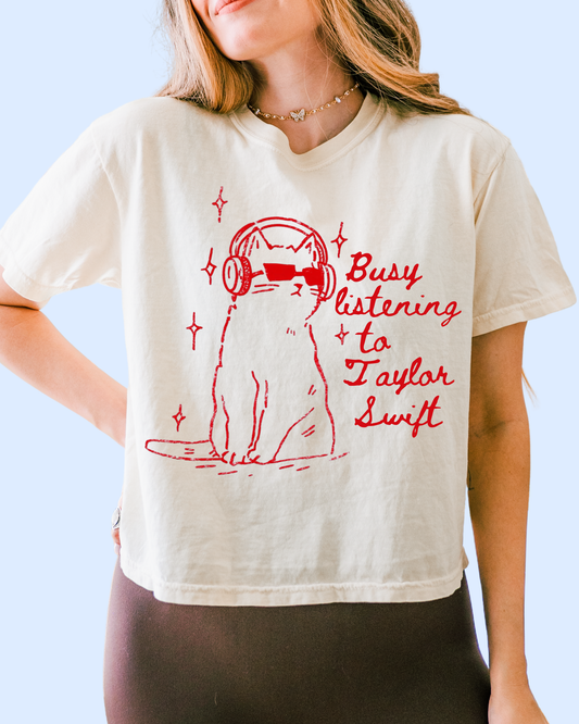 Busy listening to Tay comfort colors tee