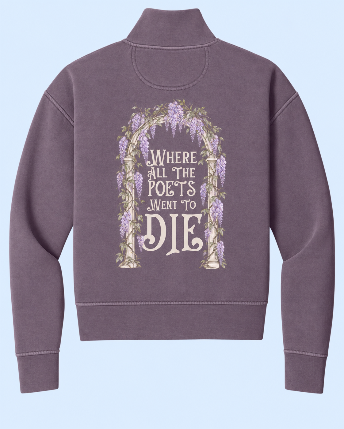 Take me to the lakes comfort colors cropped zip