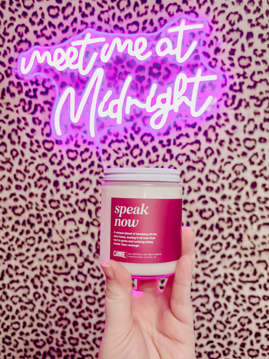 Speak now 8 oz scented soy candle