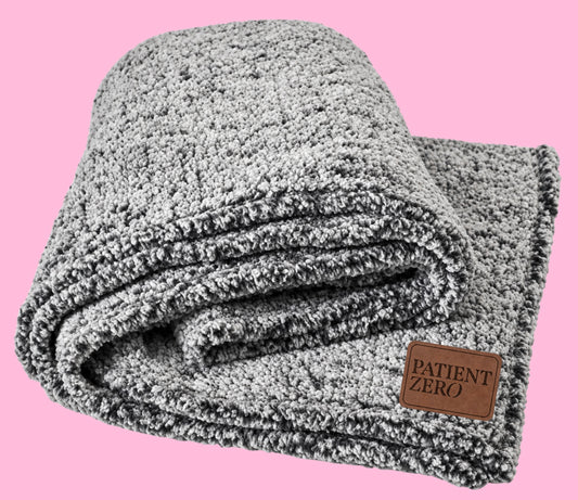 PATIENT ZER0️⃣ (H0️⃣LIDAY EDITI0️⃣N) FROSTED SHERPA BLANKET