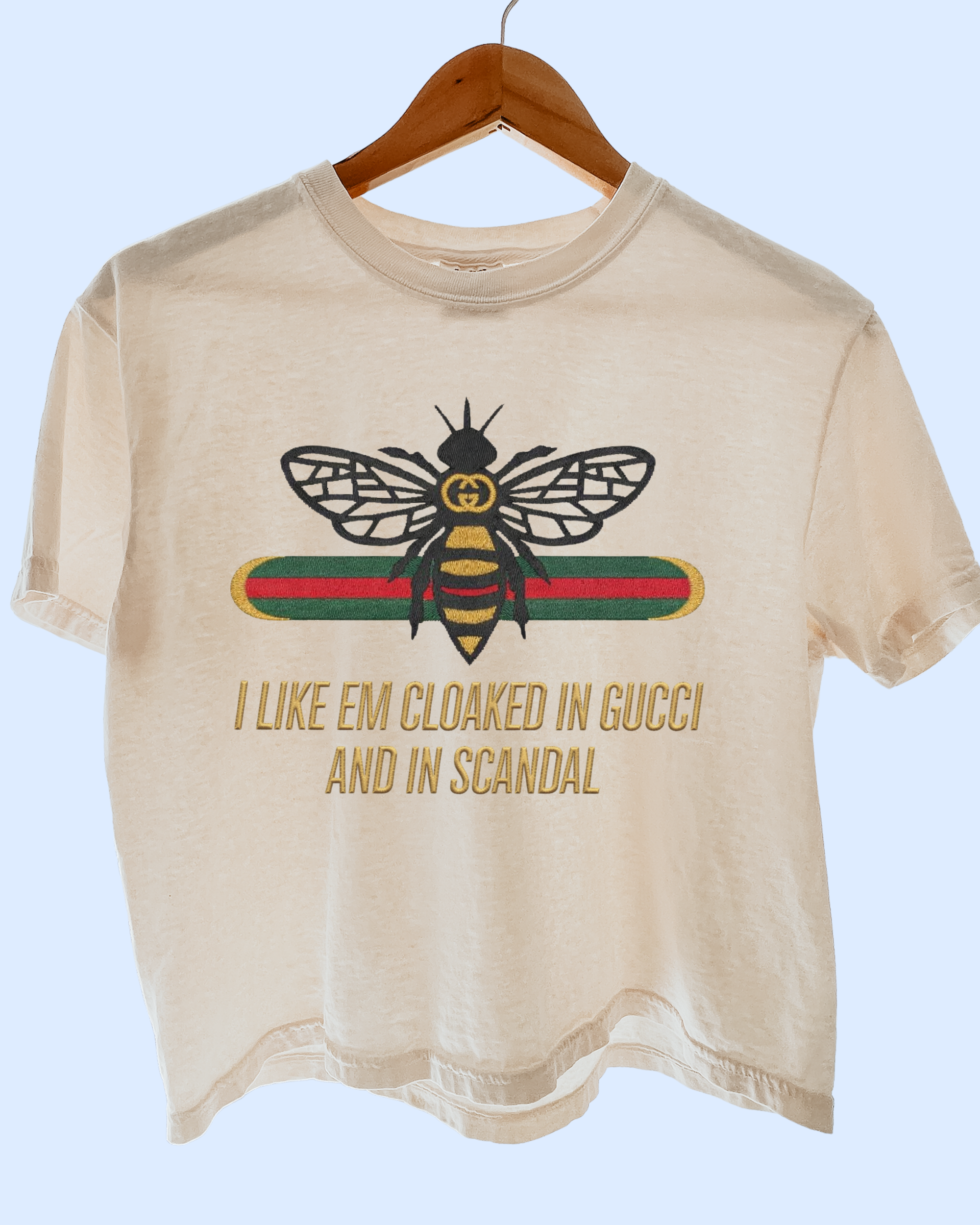 Cloaked in Gucci comfort colors tee