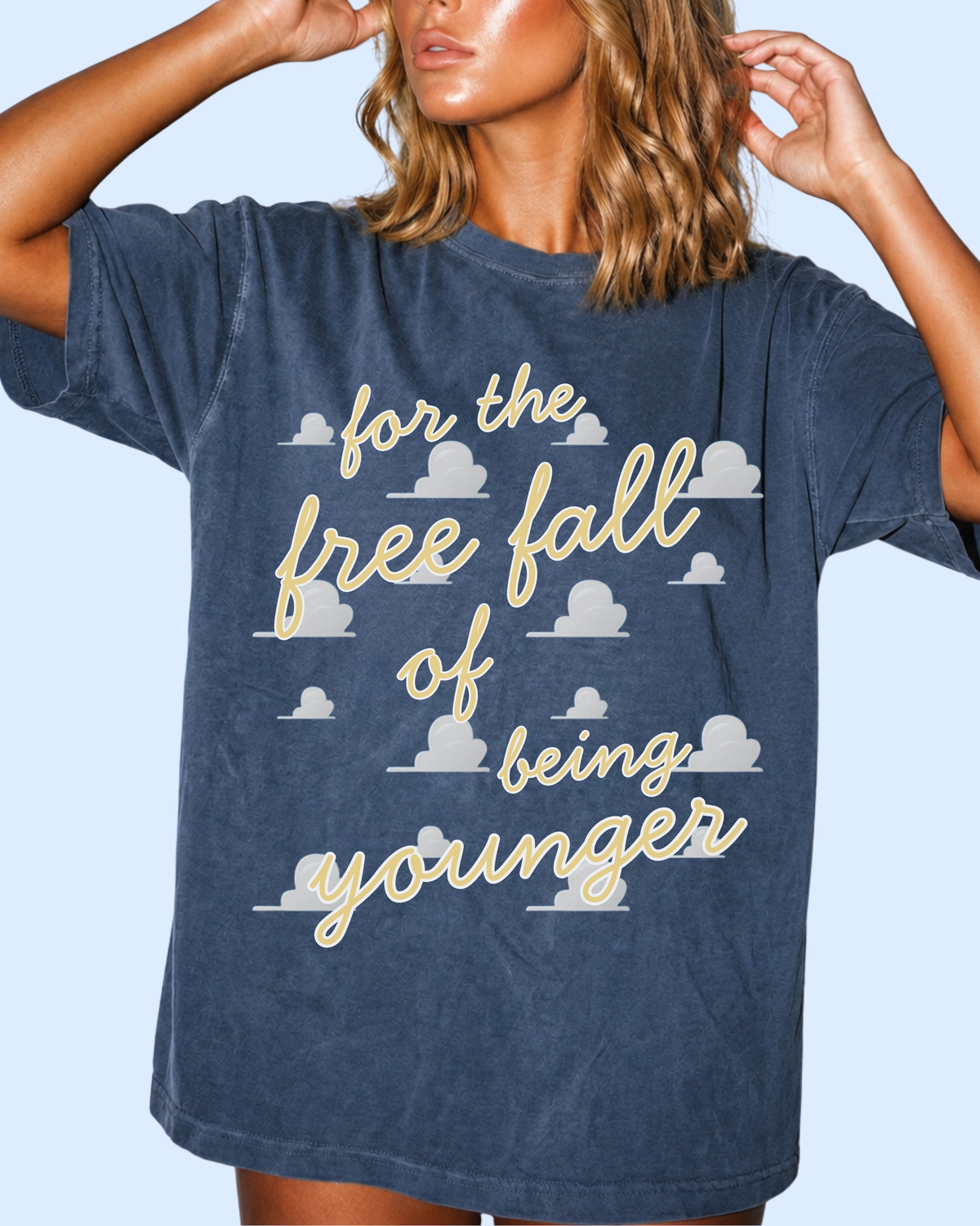 The free fall of being younger comfort colors tee