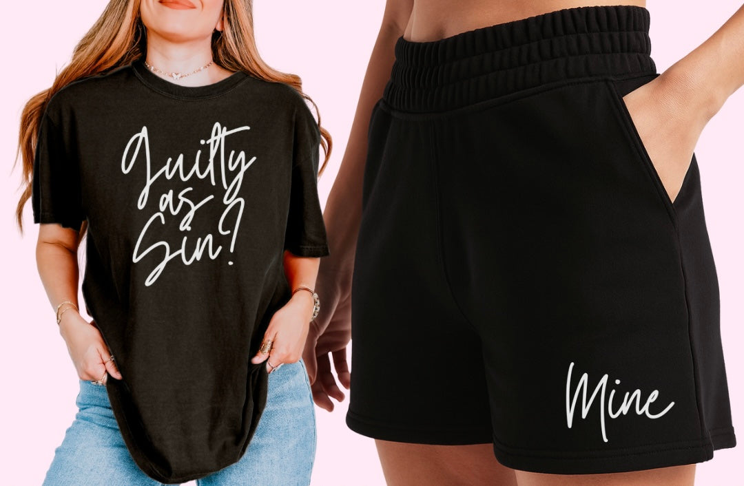 Guilty as sin jogger shorts set