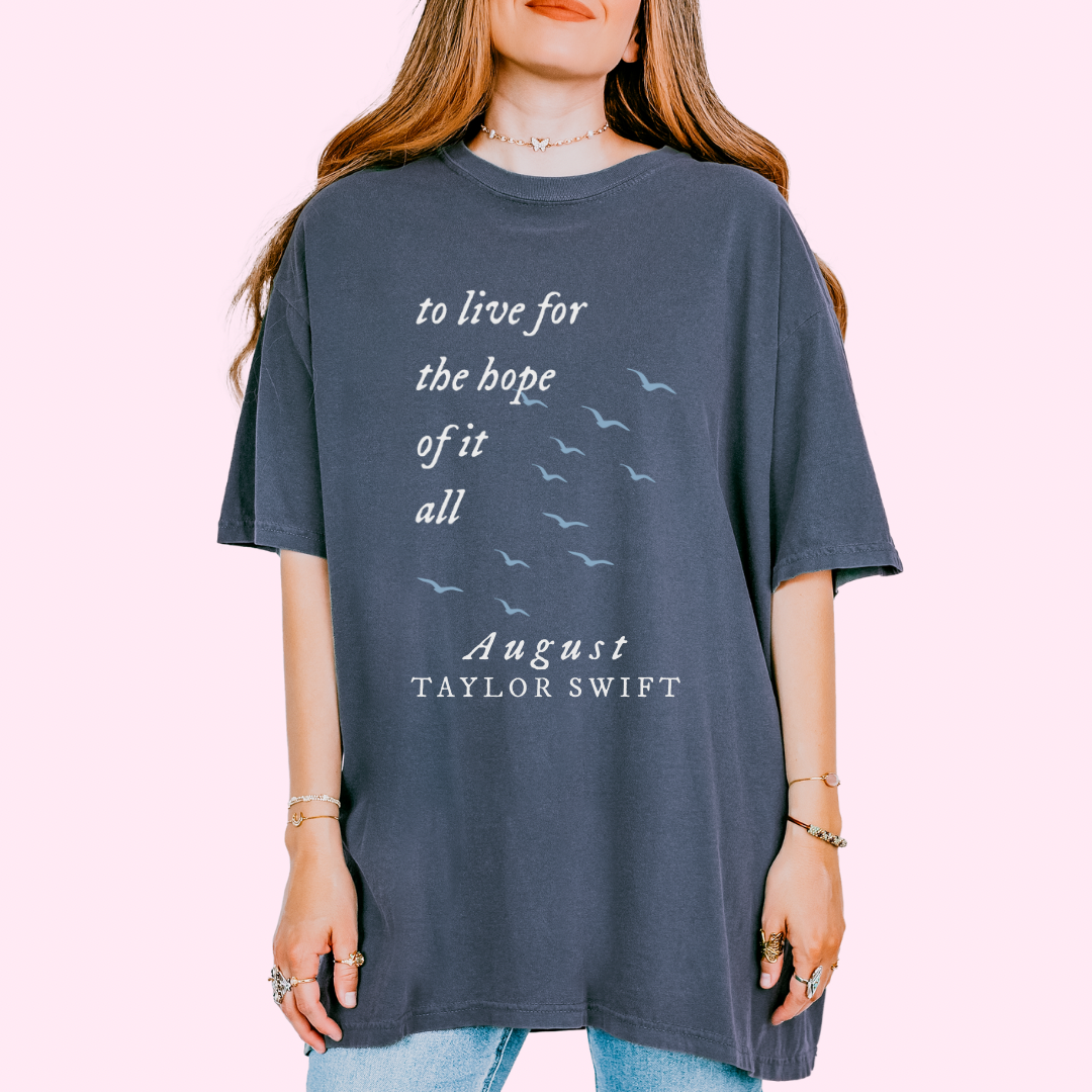 August comfort colors tee