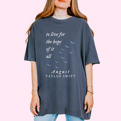 August comfort colors tee