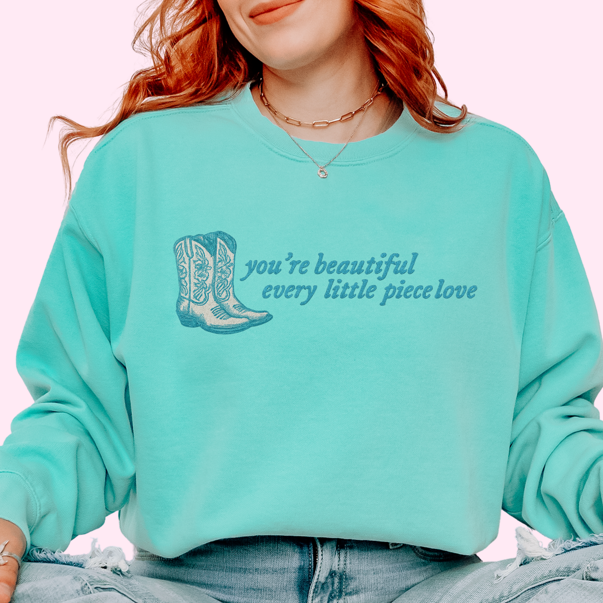 Stay beautiful embroidered comfort colors apparel