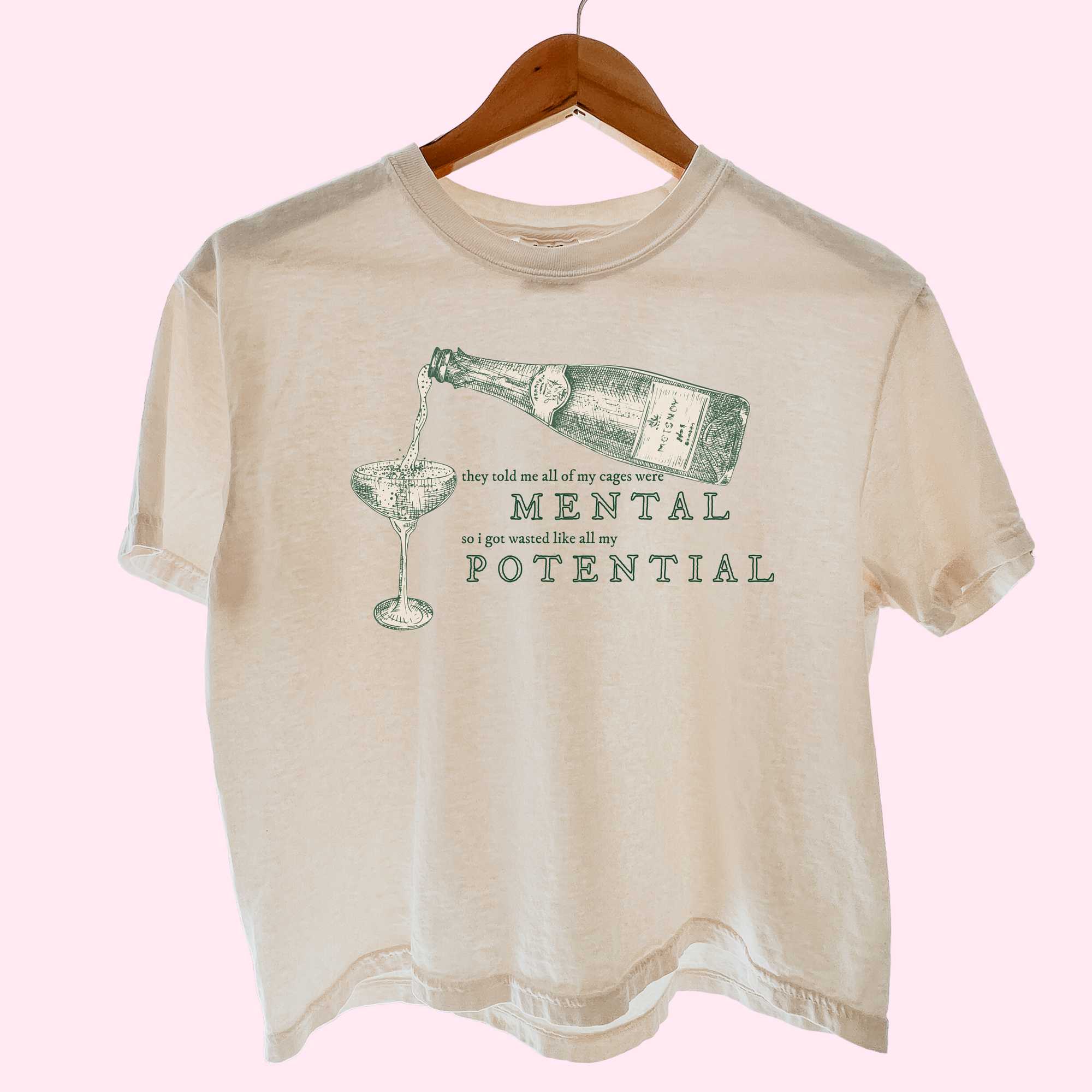 Wasted like all my potential comfort colors tee