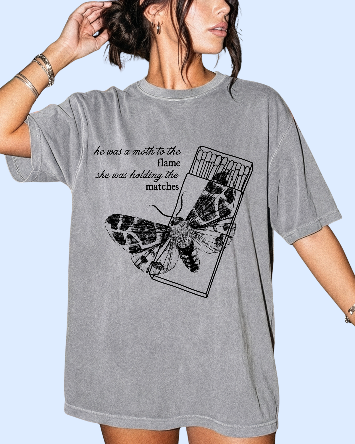 A moth to the flame comfort colors tee