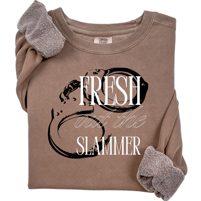 Fresh out the slammer comfort colors crewneck
