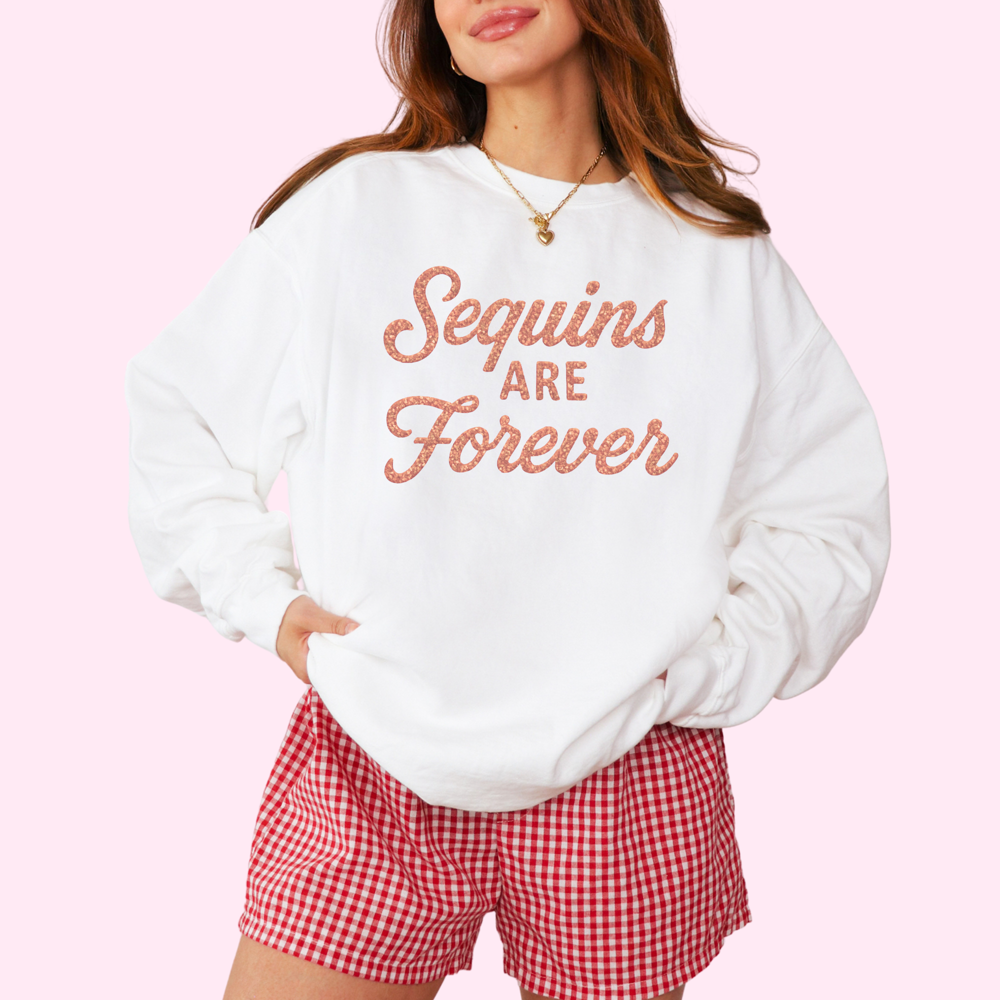Sequins are forever comfort colors tee
