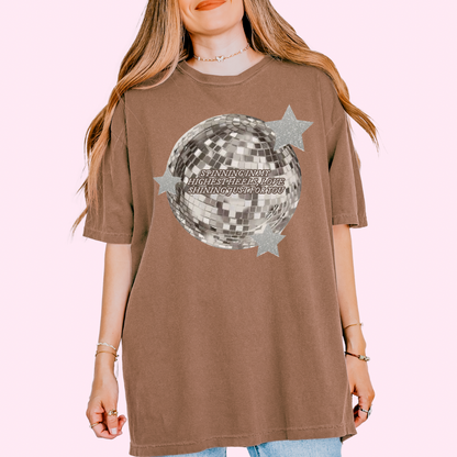 Spinning in my highest heels comfort colors tee
