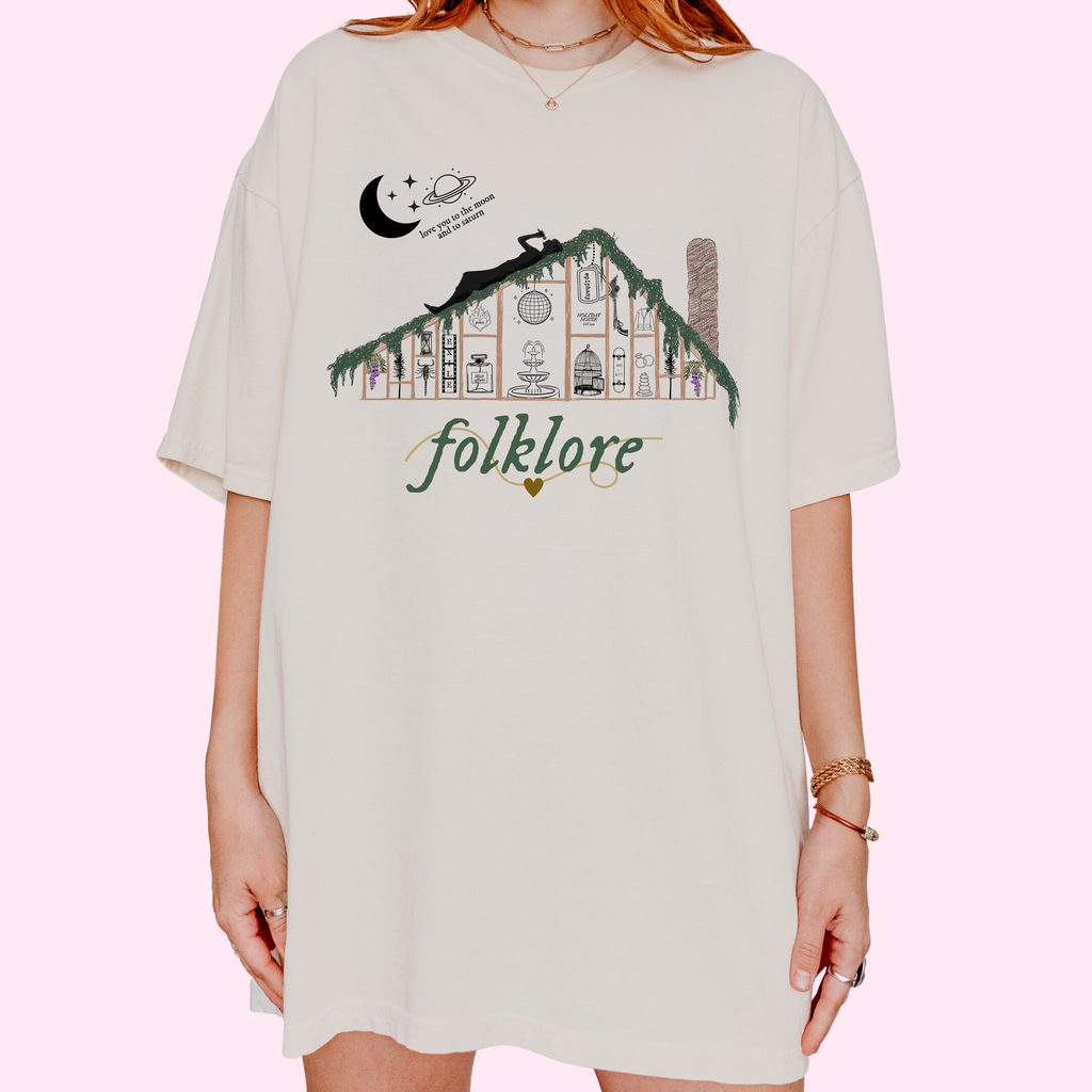 The folklore cabin comfort colors tee