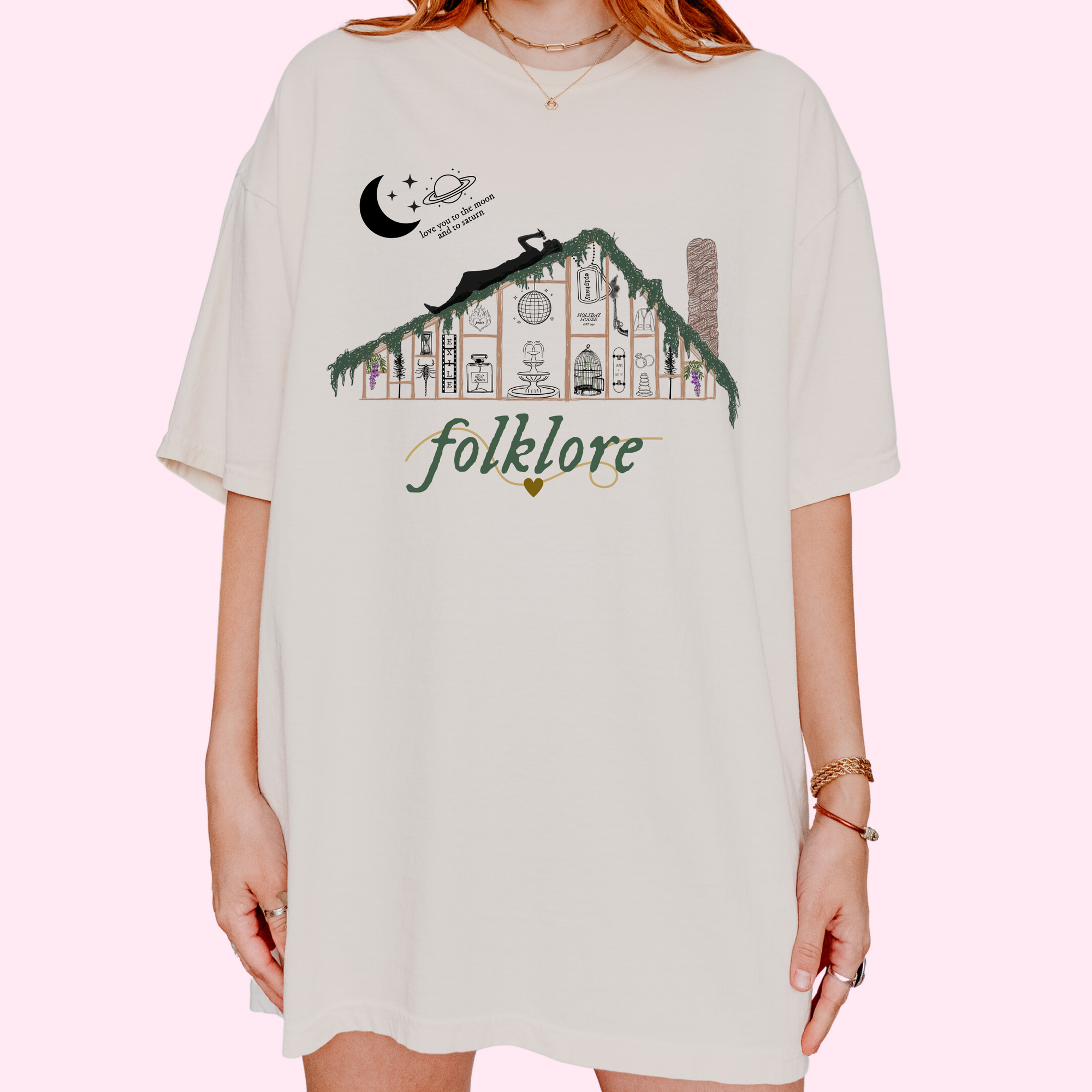 The folklore cabin comfort colors tee