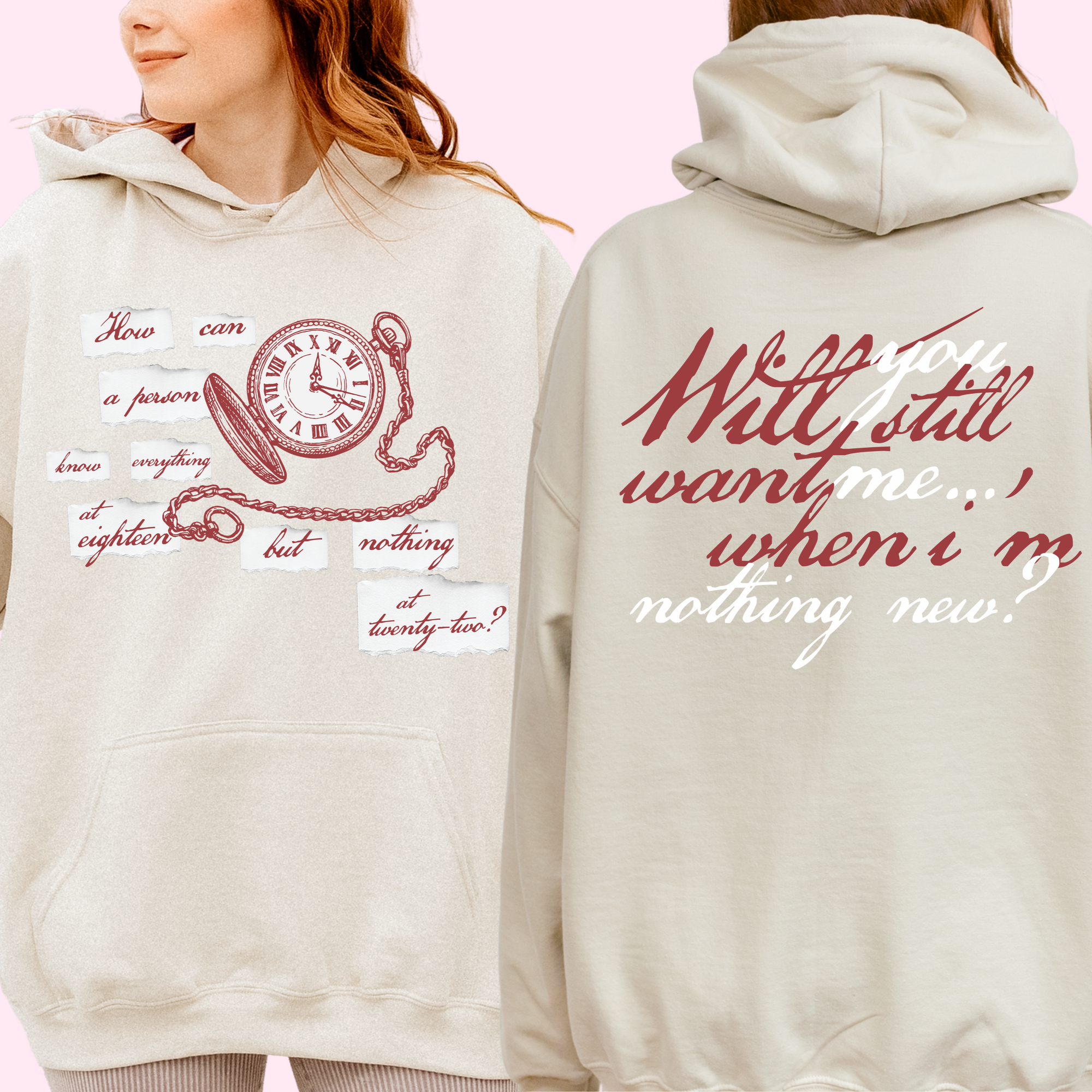 Nothing new front and back hoodie