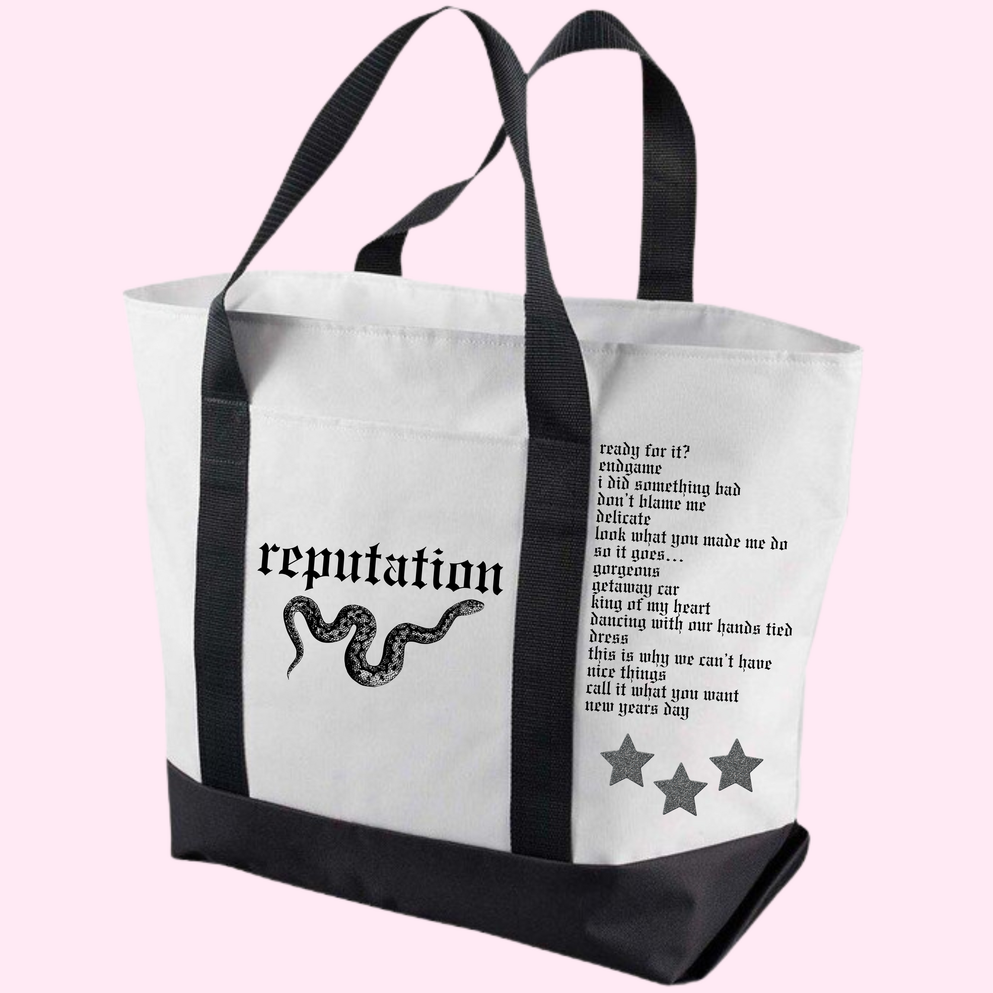 The reputation album zippered tote bag