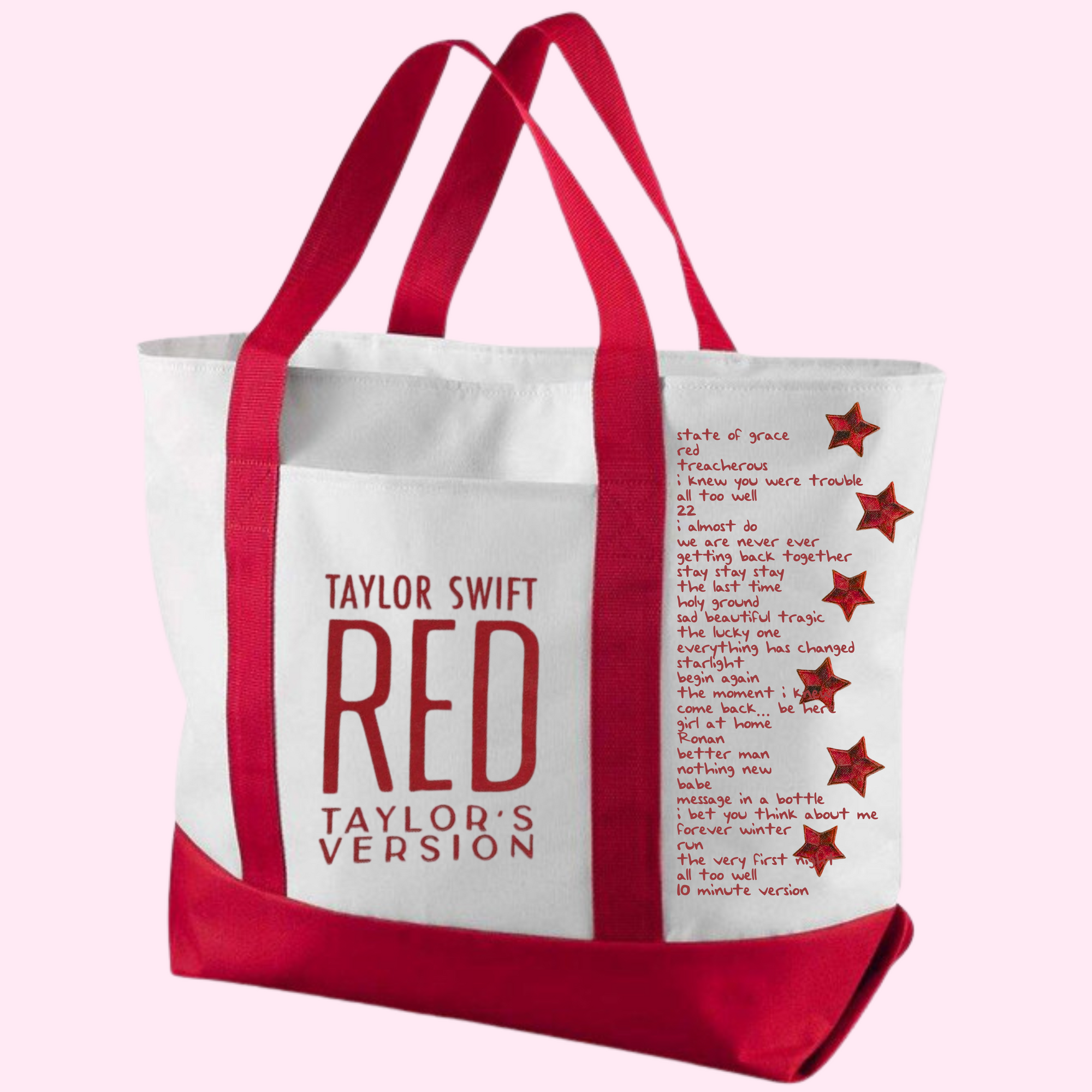 The red tv zippered tote bag
