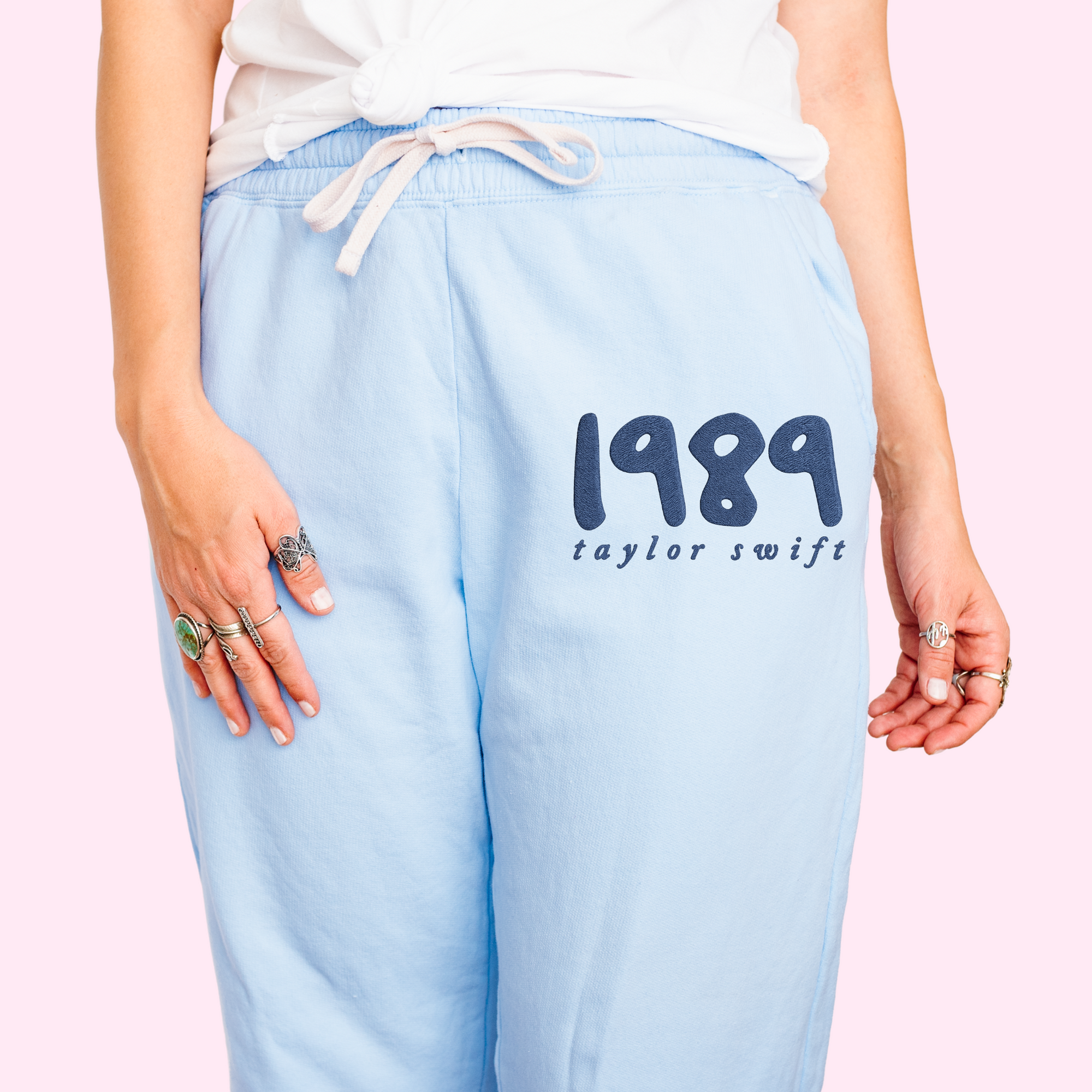 The 1989 album embroidered comfort colors joggers