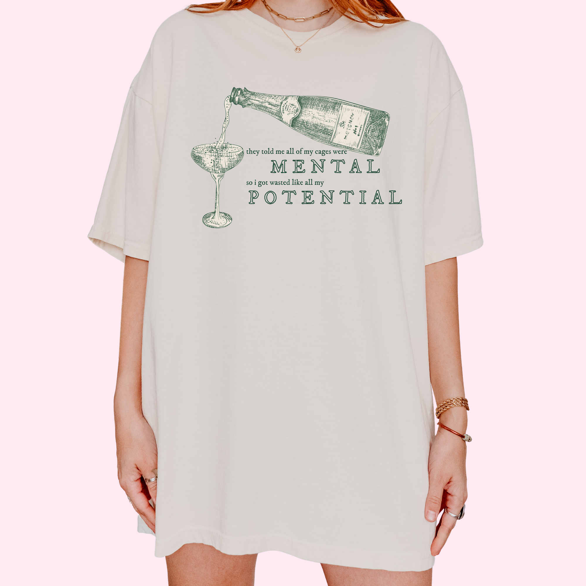 Wasted like all my potential comfort colors tee