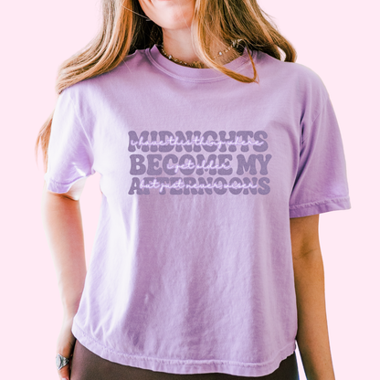 Midnights become my afternoons comfort colors tee