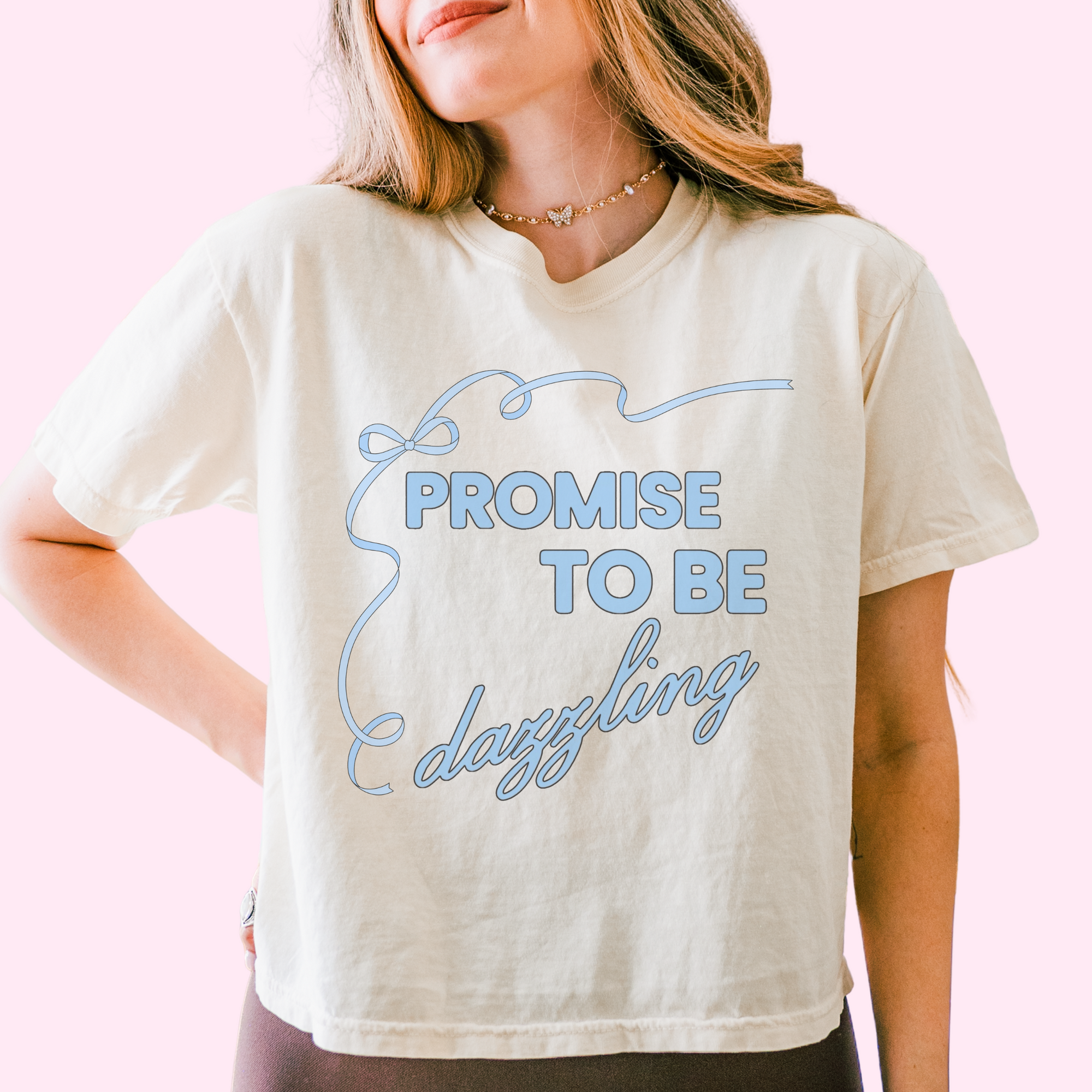 Clara bow comfort colors tee